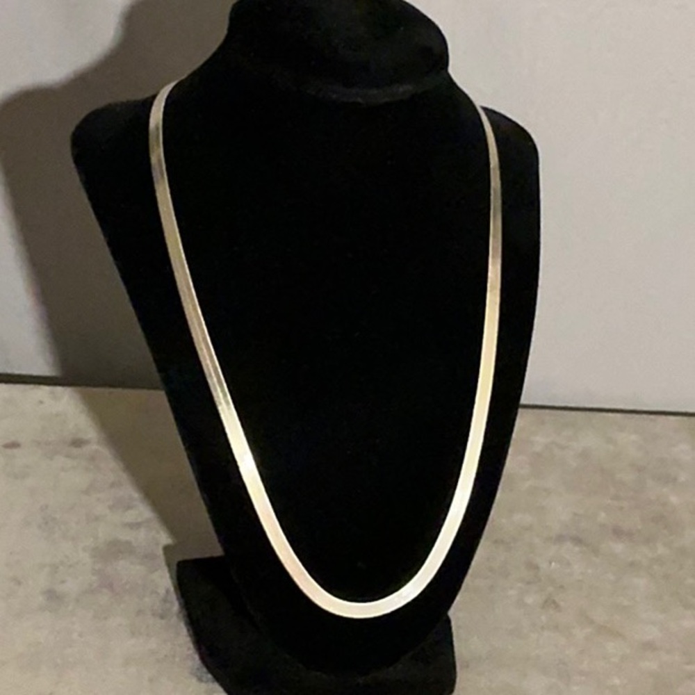 Italian 925 Sterling Silver Herringbone Chain